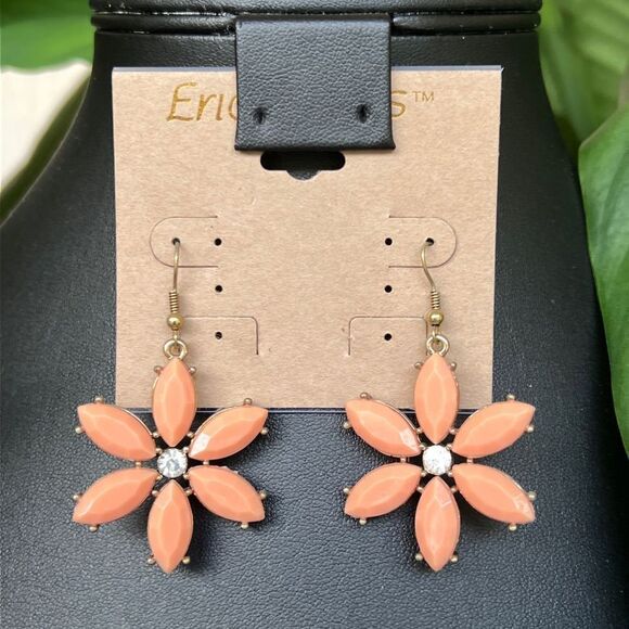 Erica Lyons Fashion Earrings Floral Dangle - Picture 6 of 8